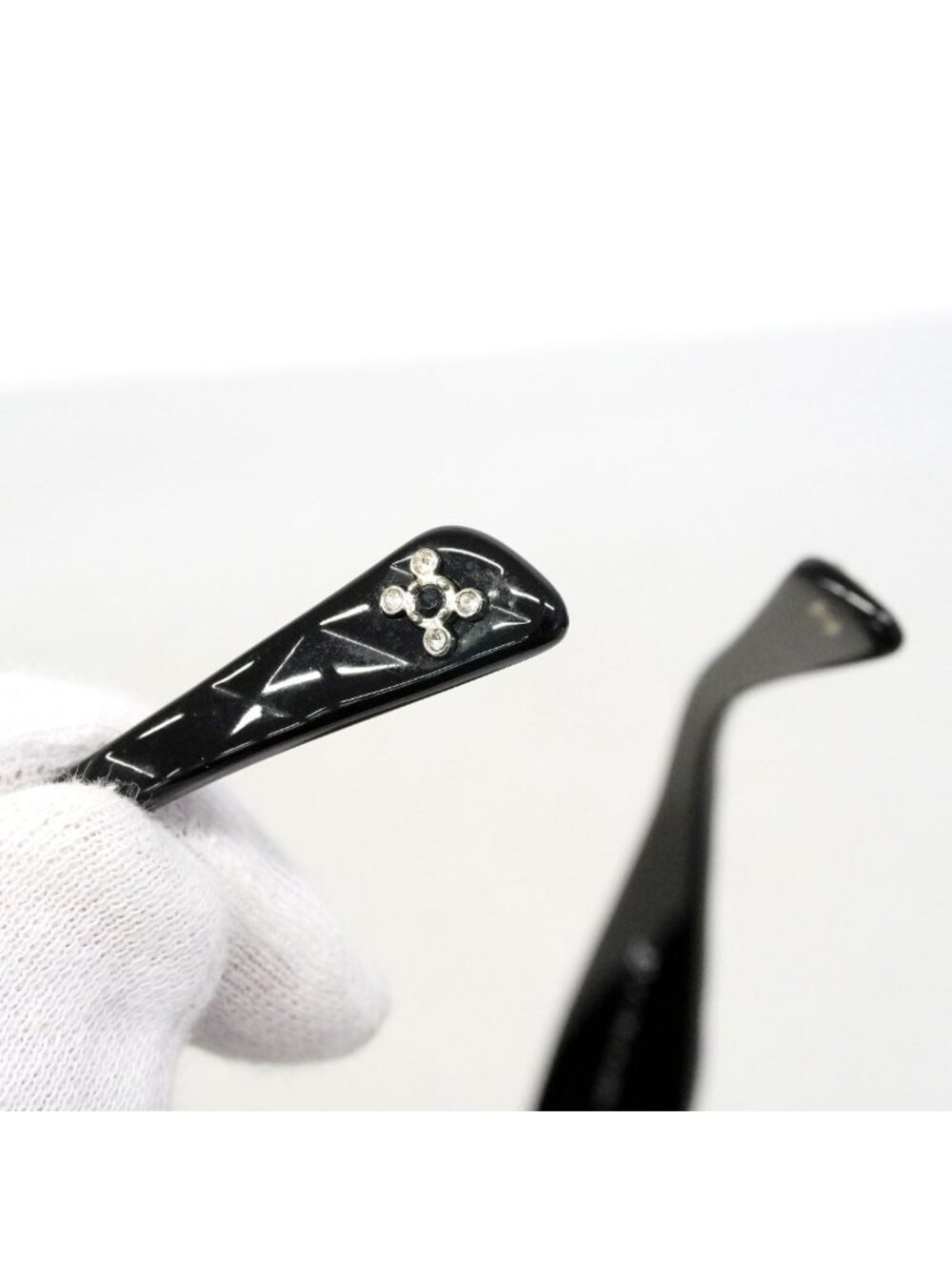 Chanel Sunglasses Acetate Black Silver Eyewear - Picture 10 of 10